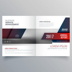 business magazine bifold brochure template with creative design