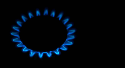 'gas, fiamma blu'