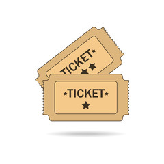 Tickets on white background. Vector illustration