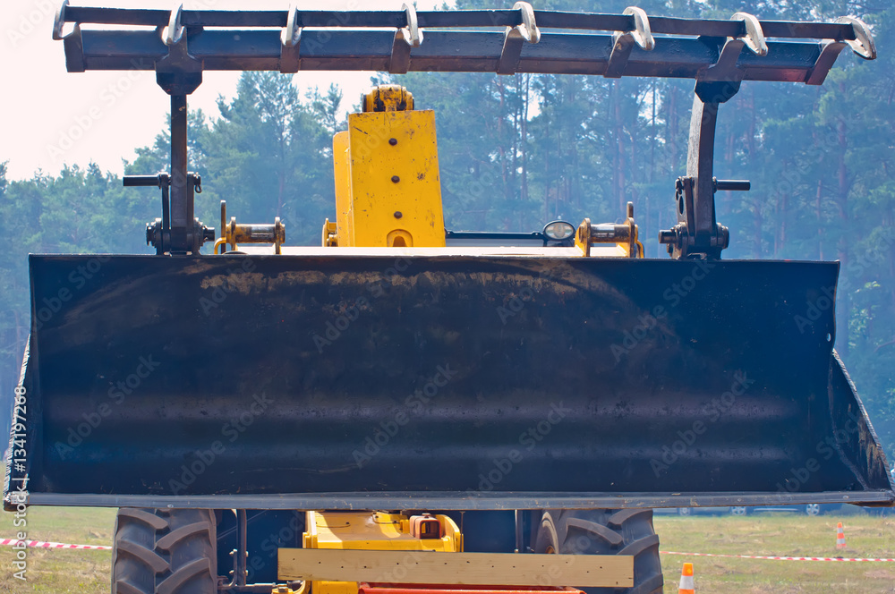 Poster Detail of the front of the iron loader bucket