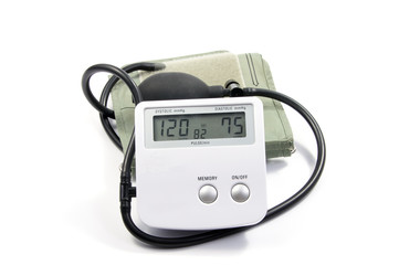 Blood Pressure Monitor Isolated On White Background