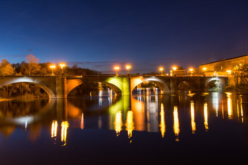 Ebro River in the night