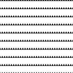 Geometric line monochrome abstract seamless pattern with triangl