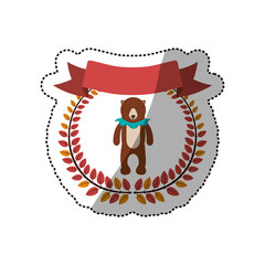 Circus bear cartoon icon vector illustration graphic design