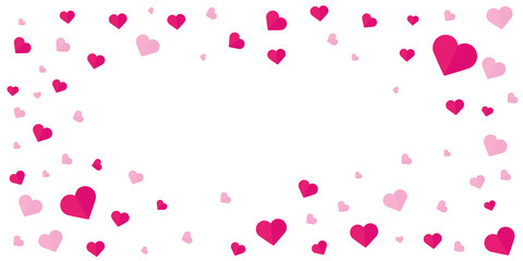 Happy Valentines Day. Background with hearts. Vector flat illustration.