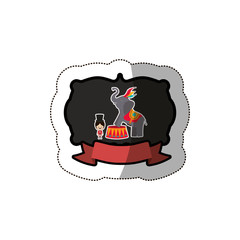 Circus tamer cartoon icon vector illustration graphic design