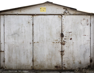 old metal warehouse door, hangar, high resolution photo