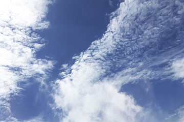 Panorama view of the Beautiful Blue Sky and Clouds.