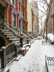 Brownstone or townhouse entrance
