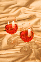 bottle of wine and glass on the table