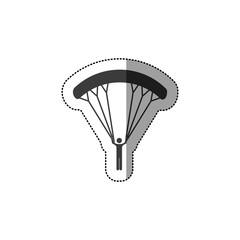 Skydiving extreme sport icon vector illustration graphic design