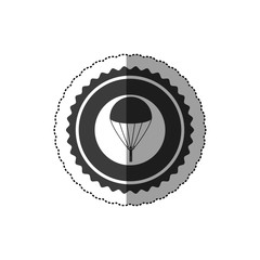 Fototapeta premium Skydiving extreme sport icon vector illustration graphic design