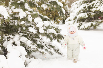 Portrait of a Girl in the winter forest