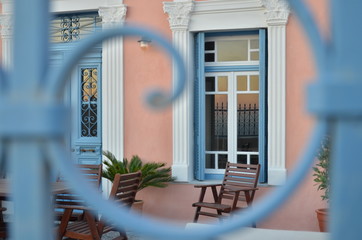 Terrasse en Grèce, cyclades