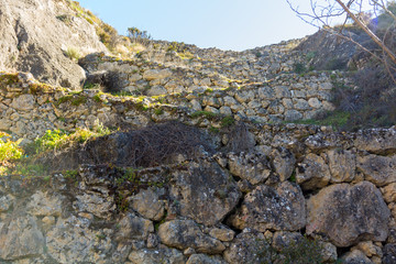 embankment in the field