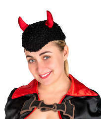 Girl in costume imp