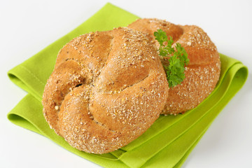 fresh whole wheat buns