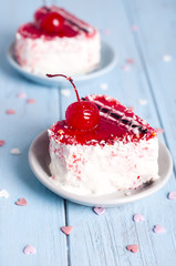 Heart cake dessert
