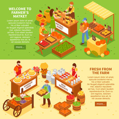 Farm Market Banners Set