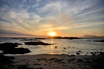 Coucher de soleil sur Pacific Rim au Canada