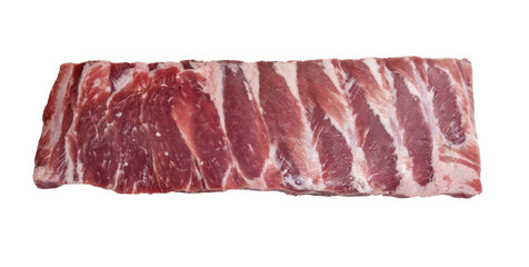 Large piece of fresh pork side ribs