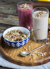 Banana and cherry smoothie