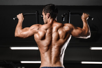 Fototapeta na wymiar back muscle man’s back.