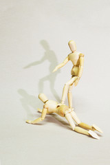 Wooden Doll in Action