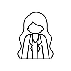 Woman profile pictogram icon vector illustration graphic design