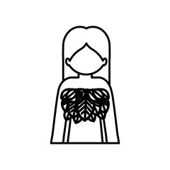 Woman profile pictogram icon vector illustration graphic design