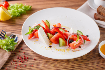 salad with vegetables and greens