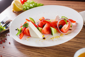 salad with vegetables and greens
