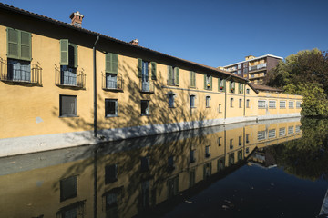 Fototapeta premium Milan (Italy), canal of Martesana