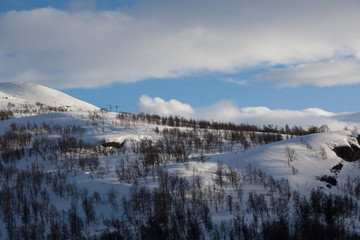 Winter landscape west in Norway