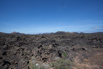 Lava landscape on Lanzarote