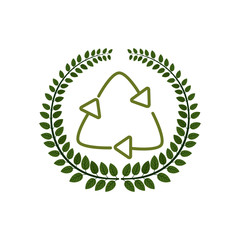 Think green ecology icon vector illustration graphic design