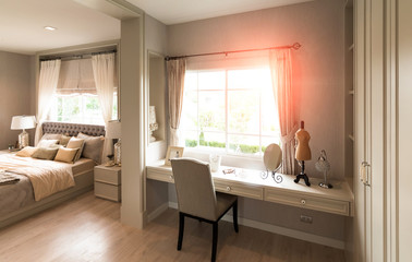 Beautiful room interior with hardwood floors and view of new lux