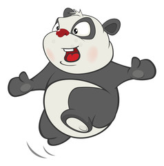Illustration of a Cute Panda. Cartoon Character 