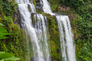 Tad Yeung waterfall in tropical country,Laos.