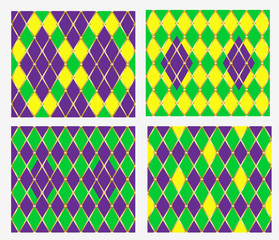 Mardi gras geometric seamless backgroun
