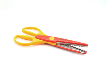 Zigzag scissor isolated on white background