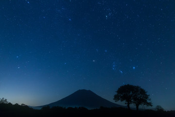 Obraz na płótnie Canvas Orion & Starry sky in NISEKO　ニセコの星空と羊蹄山