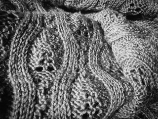 The knitted fabric texture, soft focus abstract background