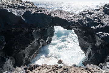 El Hierro, Küste, Meer, Sonnenuntergang, Strand, Kanaren, Kanarische Inseln, Insel, La Restinga, Spanien, Europa