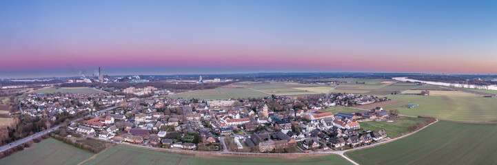 Aerial view of the Duisburg Muendelheim