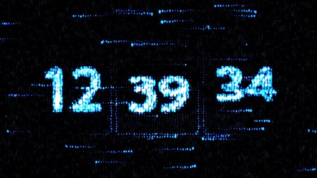 Clocks are set at 12:00 starting a new countdown. The countdown on the computer screen. Zero countdown