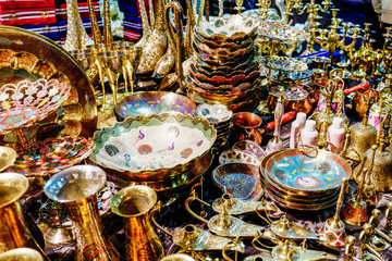 beautiful Golden cups and jugs