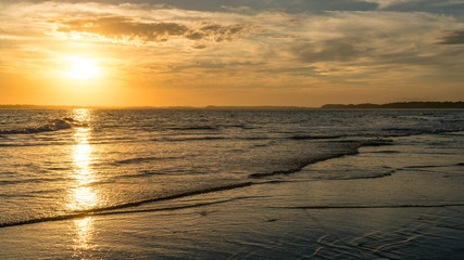 Panele Szklane Podświetlane  Zachód słońca na plaży szaleństwa