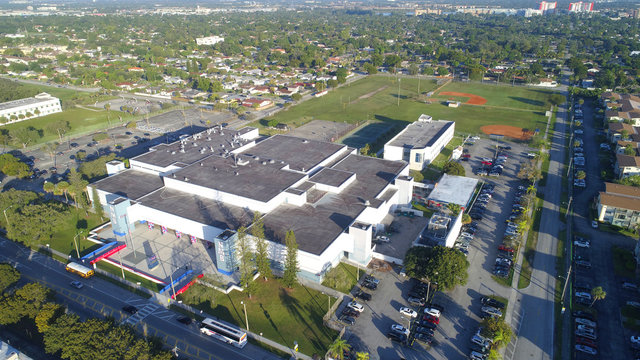 Aerial image of a highschool