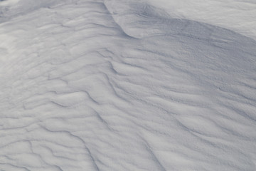 Snow background. Snow dunes